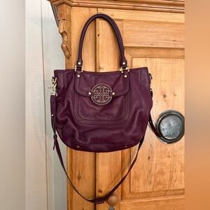 Tory Burch Purple Leather Hobo/Crossbody Great Color!